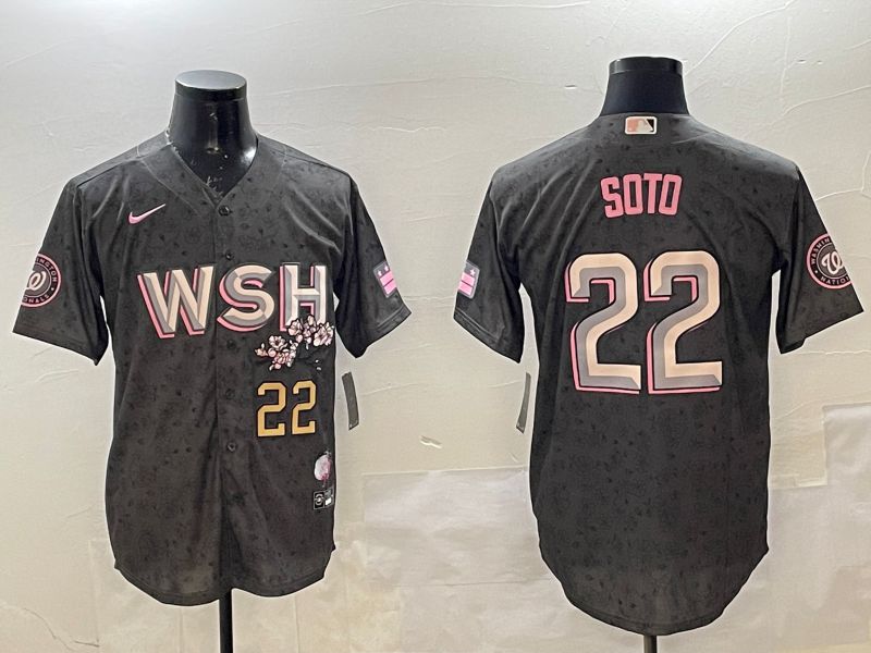 Men Washington Nationals #22 Soto Grey City Edition Game 2025 Nike MLB Jersey style 5->washington nationals->MLB Jersey